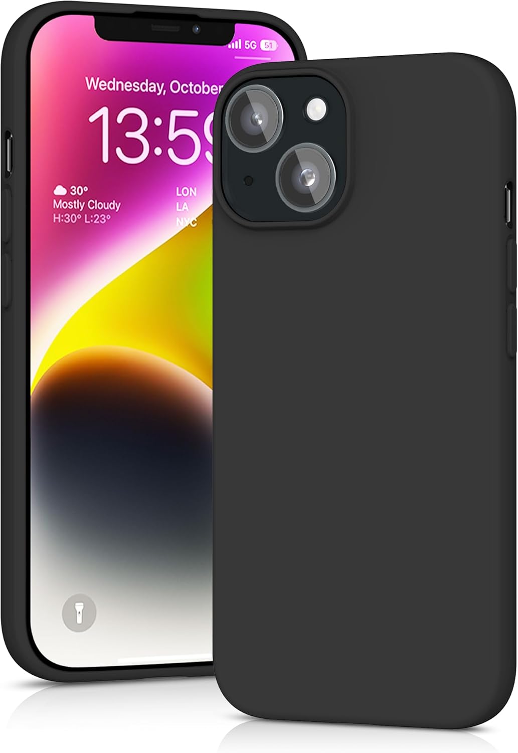 Siliconen TPU hoesje Apple iPhone 14 Plus zwart