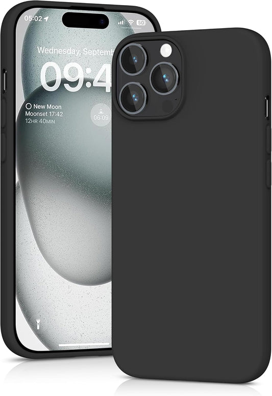 Siliconen TPU hoesje Apple iPhone 15 Pro Max zwart