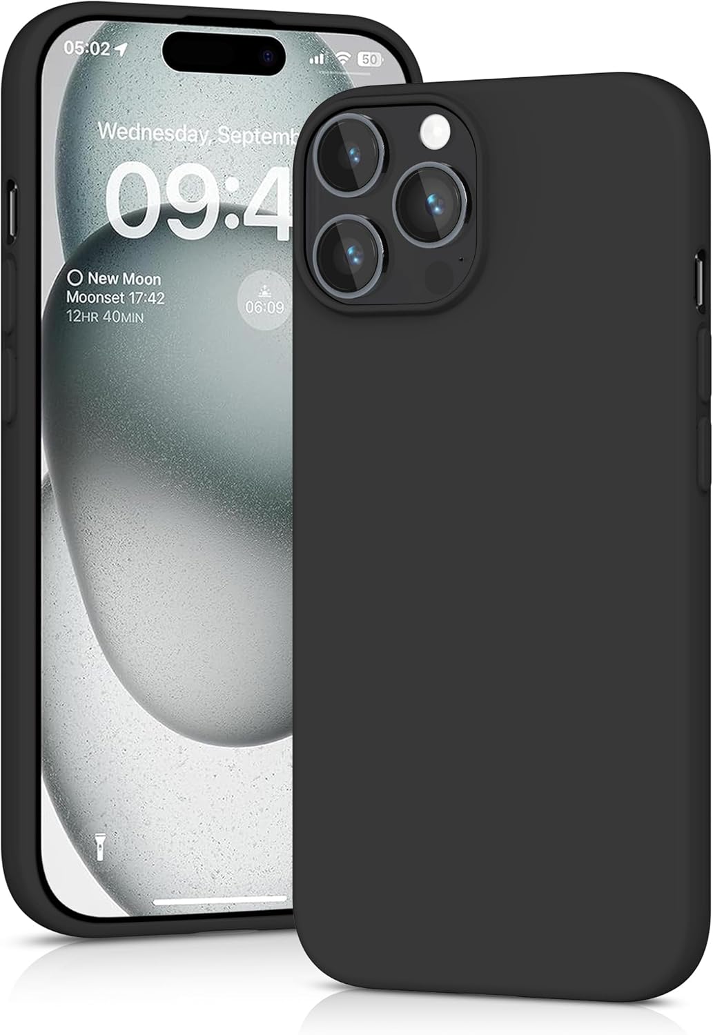 Siliconen TPU hoesje Apple iPhone 15 Pro zwart