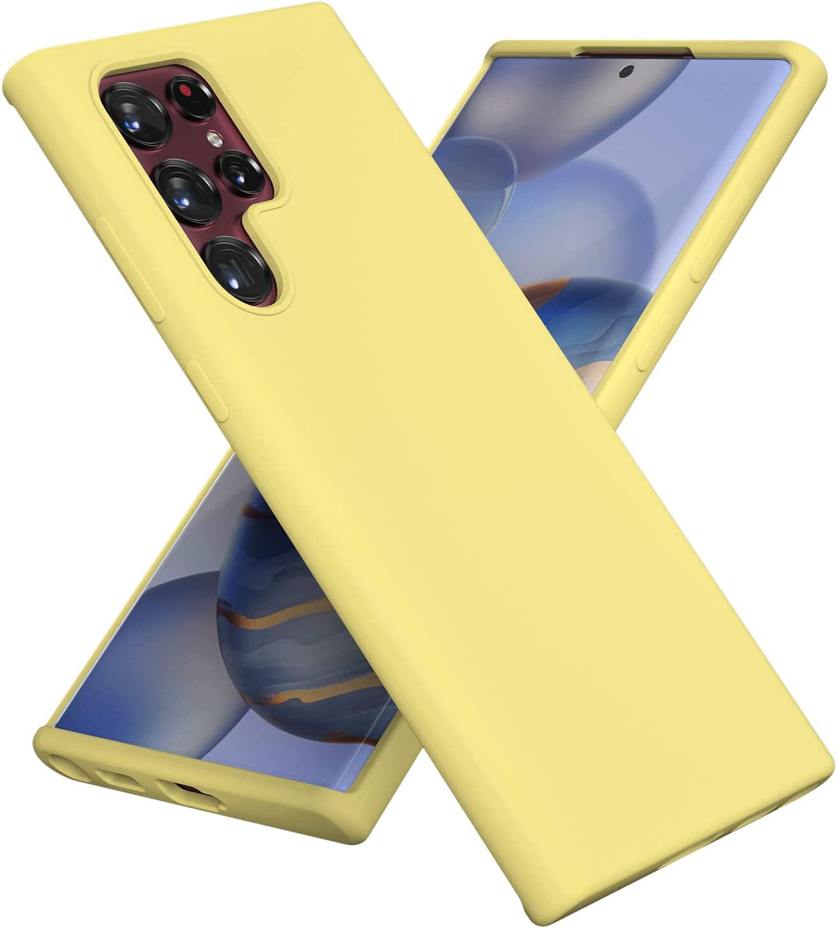 Siliconen TPU hoesje Samsung Galaxy S24 Ultra geel