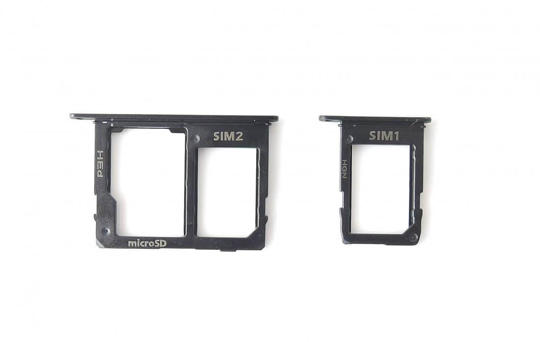 Sim en Micro SD kaart houder - Samsung Galaxy A6/A6 Plus - zwart