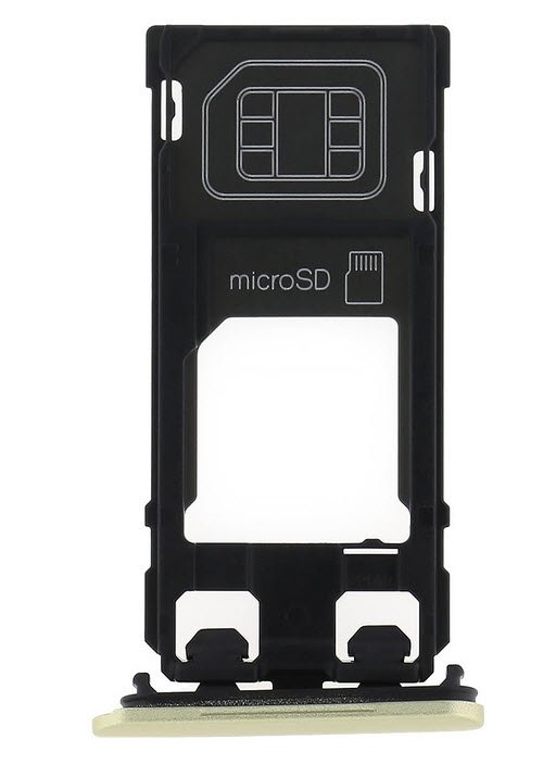 Sim en Micro SD kaart houder - Sony Xperia X goud