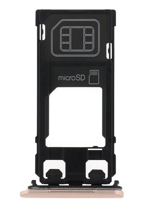Sim en Micro SD kaart houder - Sony Xperia X rose goud