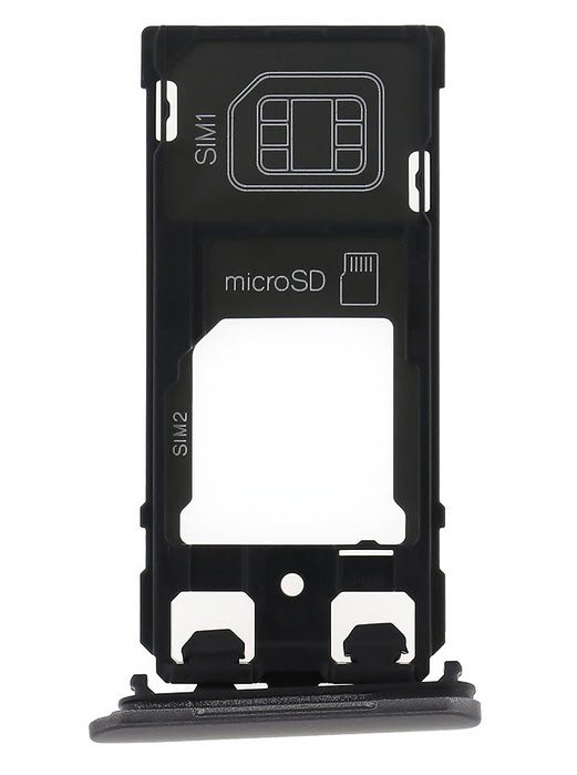 Sim en Micro SD kaart houder - Sony Xperia X zilver