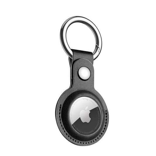 Sleutelhanger voor Apple AirTag (leer) zwart