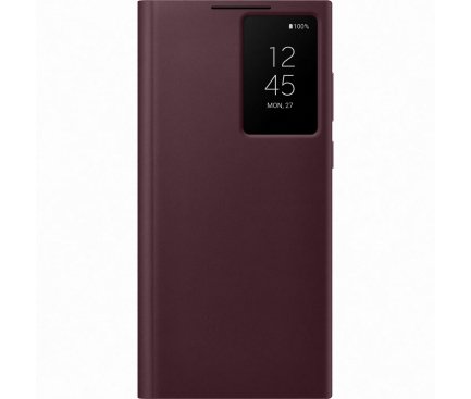Smart Clear View cover Samsung Galaxy S22 Ultra EF-ZS908CEE rood/bruin