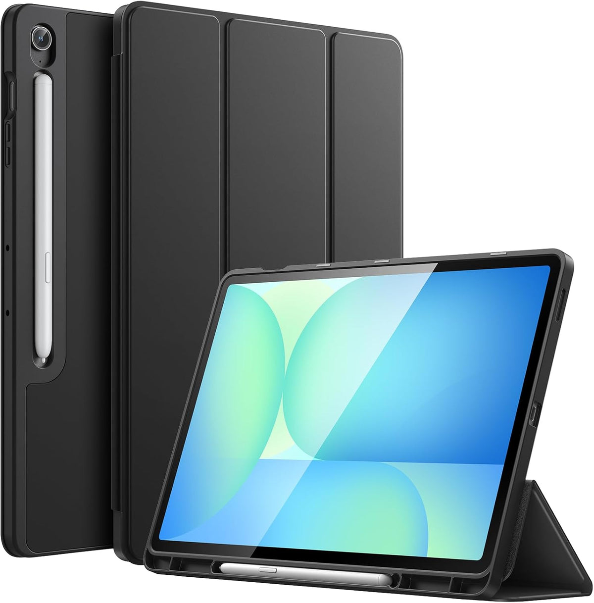 Smart cover met hard case Samsung Galaxy Tab S10 FE Plus zwart