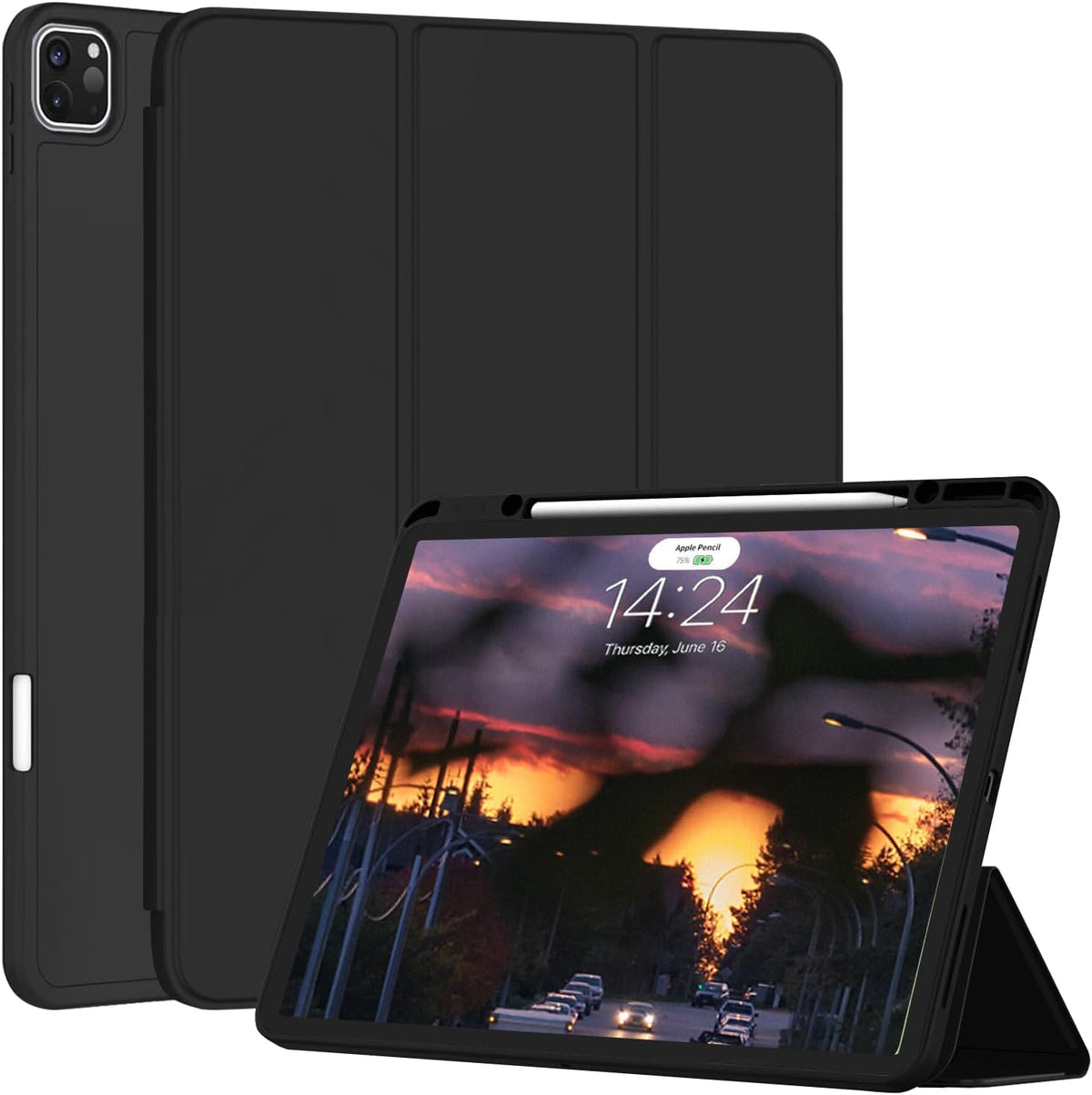 Smart hoes met pencil houder Apple iPad Pro 13 (2024) zwart