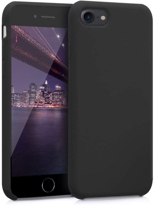 Softcase hoesje Apple iPhone 7/8/SE (2020/2022) mat - zwart