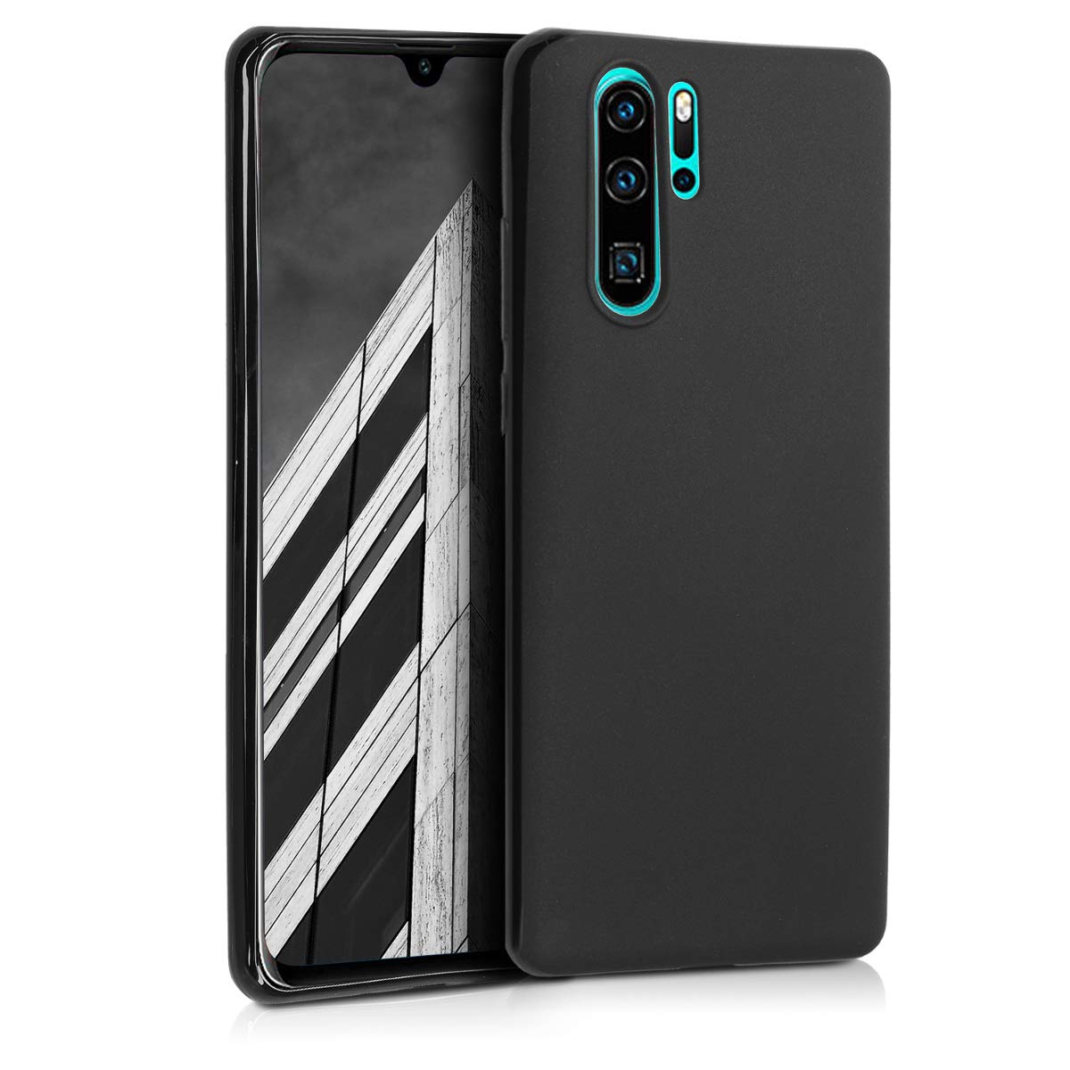 Softcase hoesje Huawei P30 Pro mat - zwart