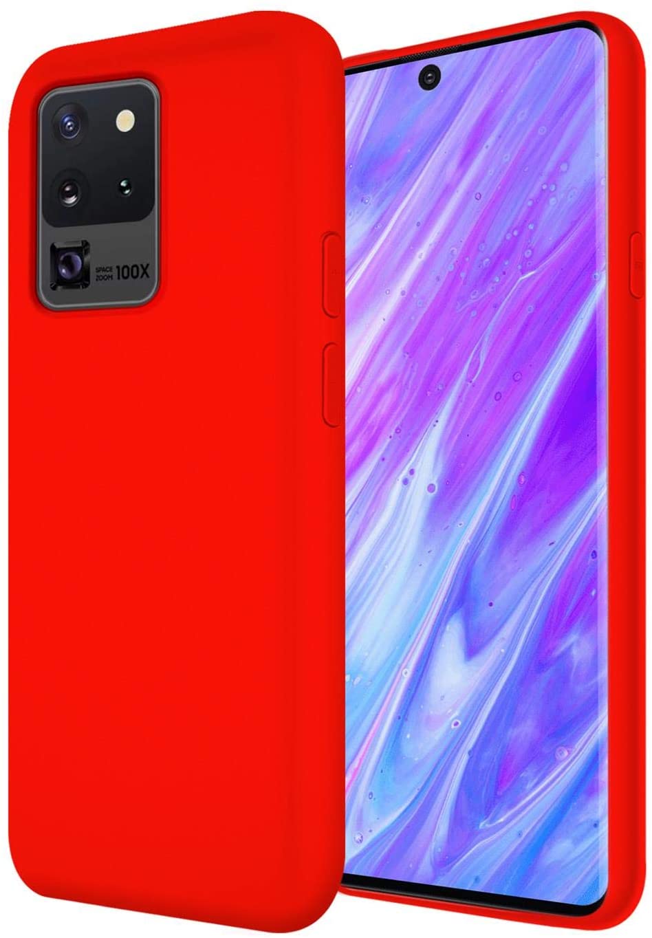 Softcase hoesje Samsung Galaxy S20 Ultra mat - rood