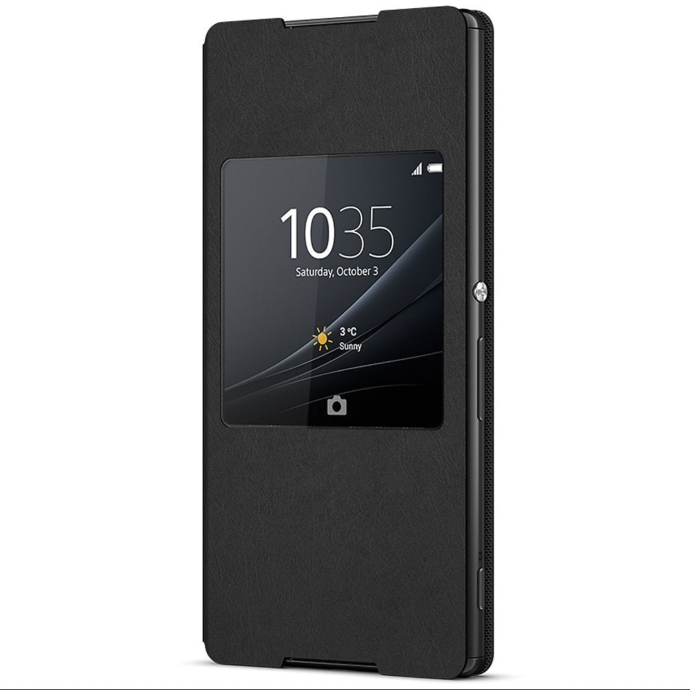 Sony Xperia Z3 plus Style Cover Window SCR30 zwart