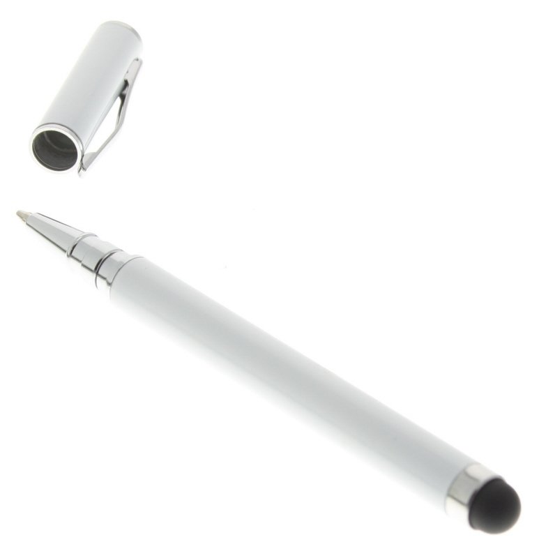 Stylus Pen met pen- schrijffunctie wit