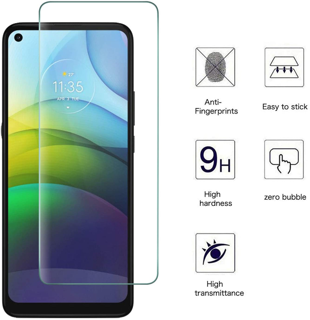 Tempered Glass Screenprotector Motorola Moto G9 Power