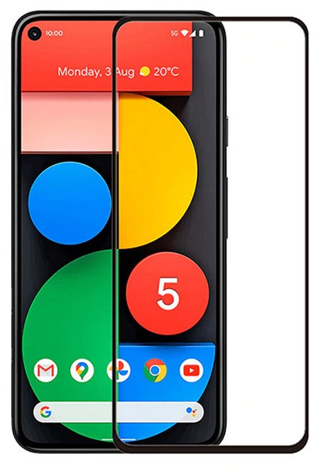 Tempered Glass (volledig scherm) Google Pixel 5 zwart