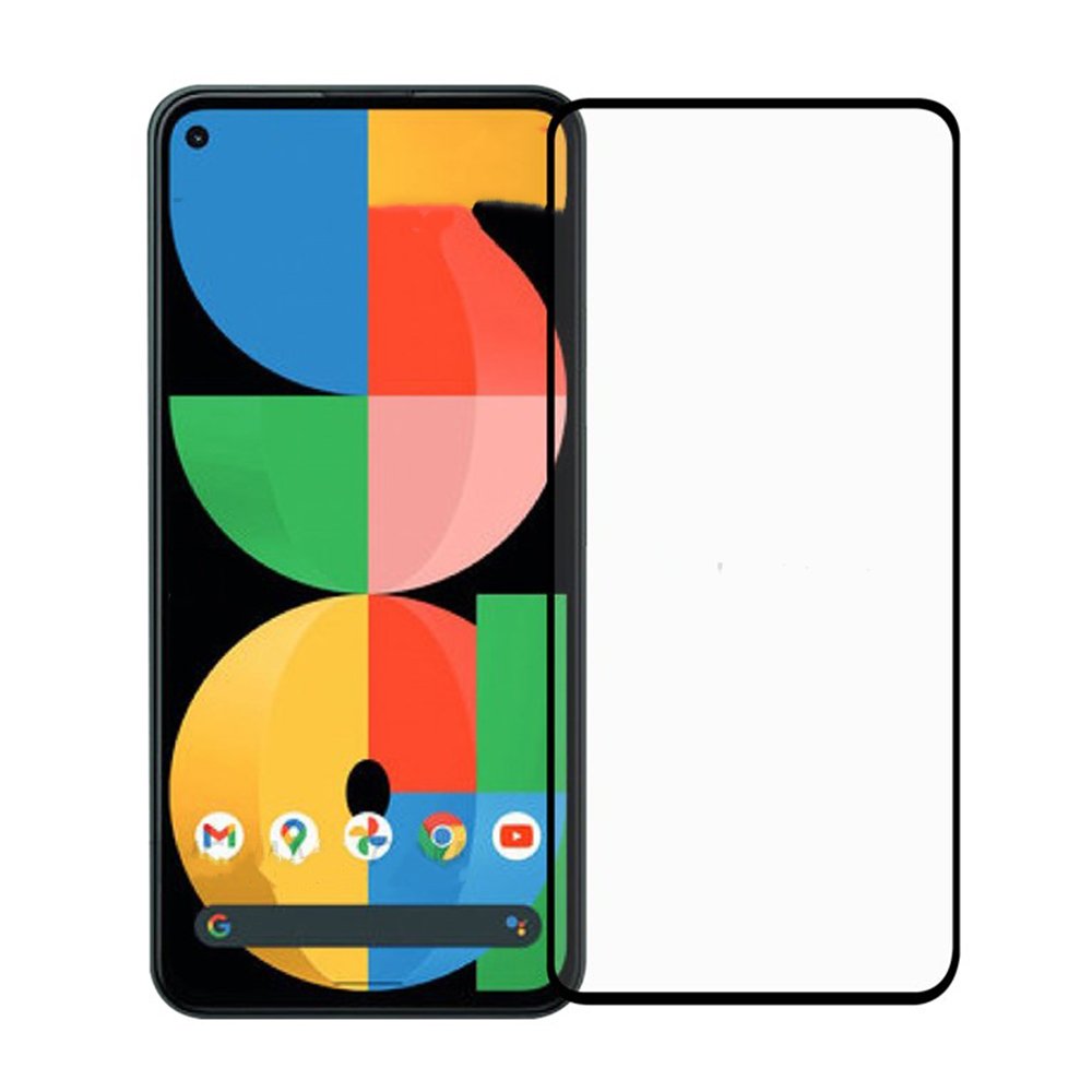 Tempered Glass (volledig scherm) Google Pixel 5a zwart