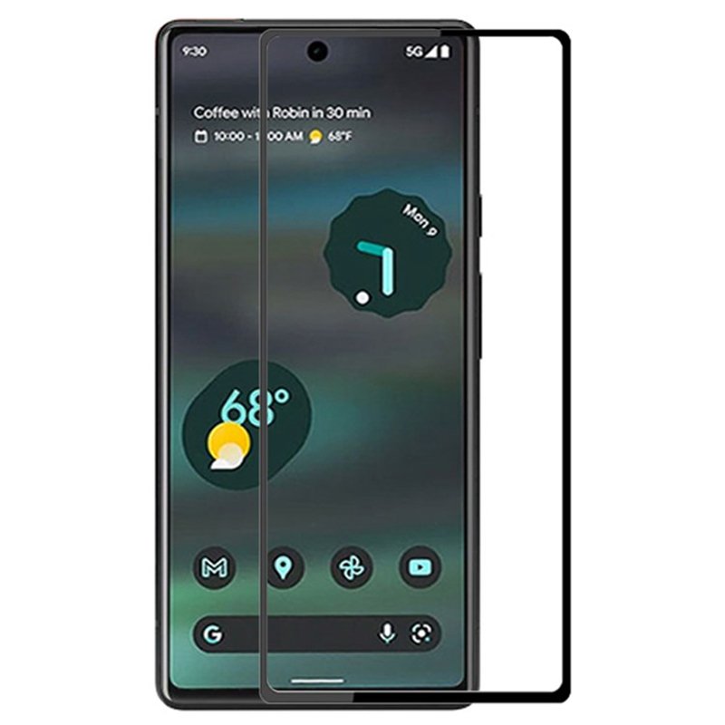 Tempered Glass (volledig scherm) Google Pixel 6a zwart