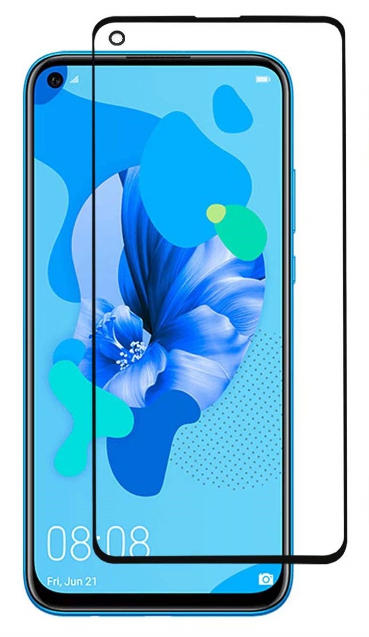 Tempered Glass (volledig scherm) Huawei P20 Lite (2019) zwart