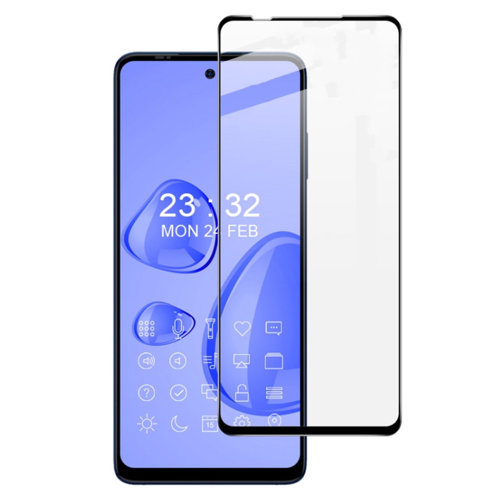 Tempered Glass (volledig scherm) Motorola Edge 2021 zwart