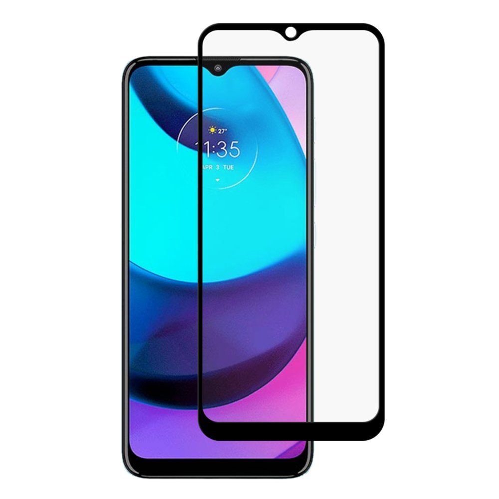 Tempered Glass (volledig scherm) Motorola Moto E20 zwart