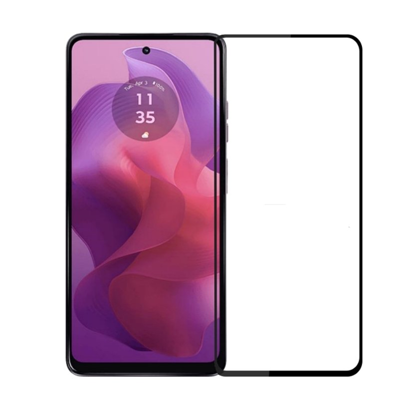 Tempered Glass (volledig scherm) Motorola Moto G24 zwart