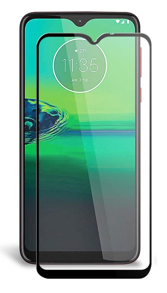 Tempered Glass (volledig scherm) Motorola Moto G8 Play zwart