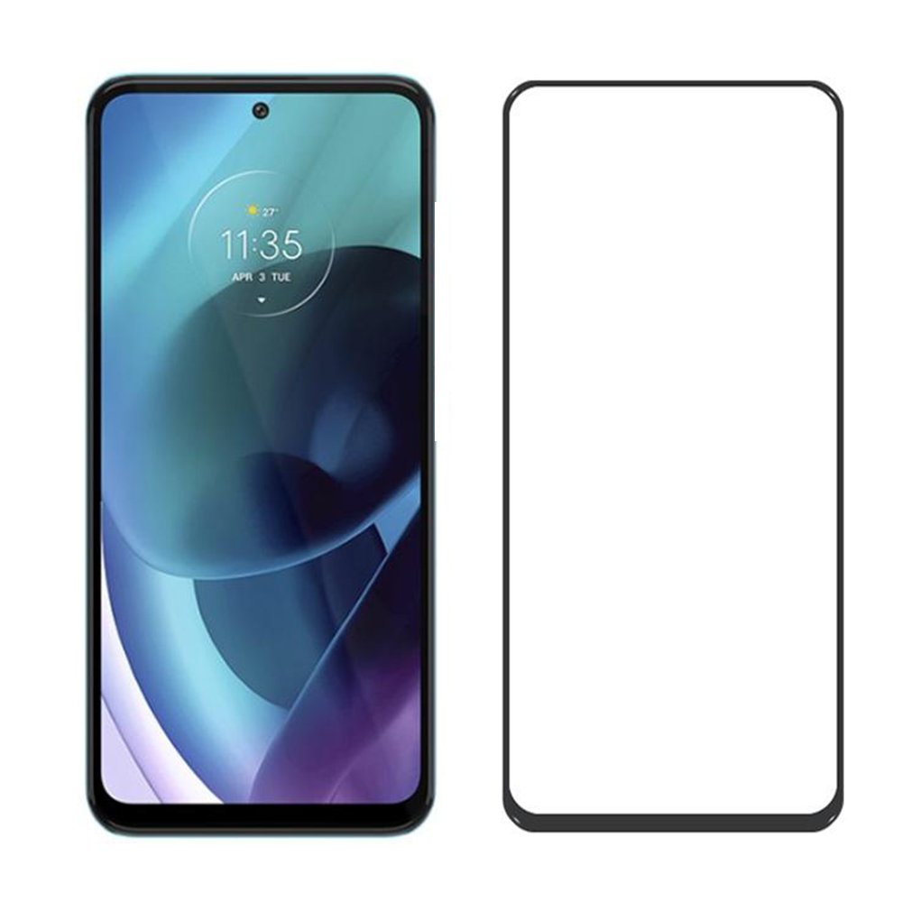 Tempered Glass (volledig scherm) Motorola Moto G82 zwart