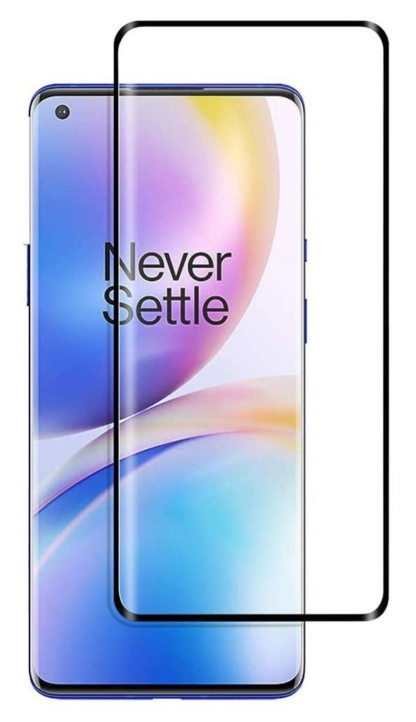 Tempered Glass (volledig scherm) OnePlus 8 Pro zwart