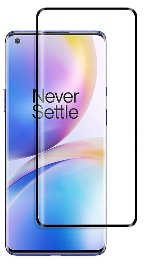Tempered Glass (volledig scherm) OnePlus 8 zwart