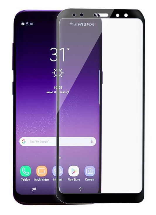 Tempered Glass (volledig scherm) Samsung Galaxy A8 2018 zwart