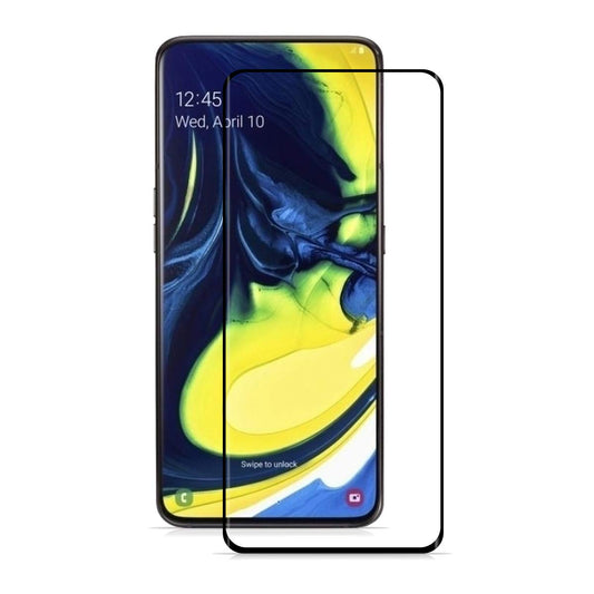 Tempered Glass (volledig scherm) Samsung Galaxy A80 zwart