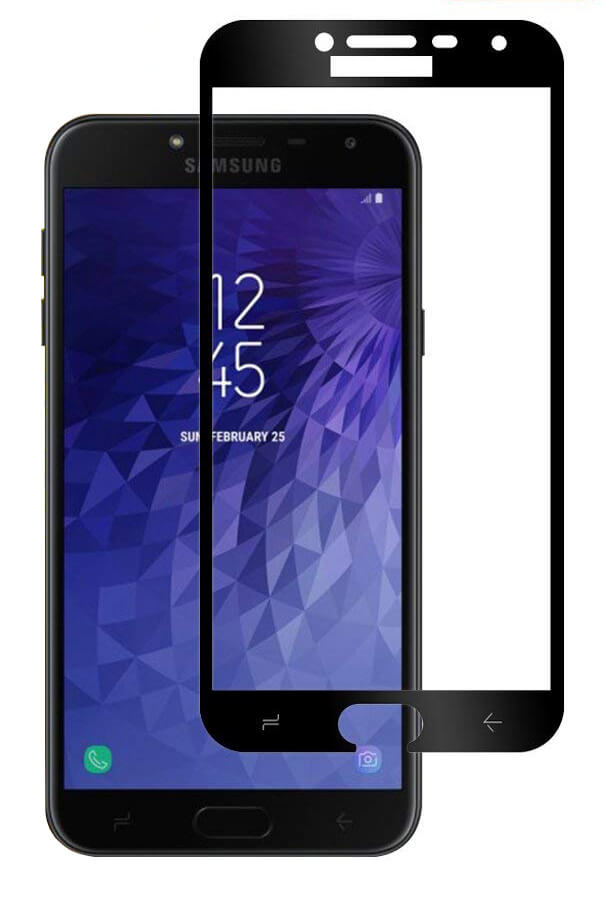 Tempered Glass (volledig scherm) Samsung Galaxy J4 zwart