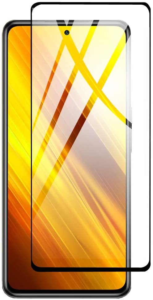 Tempered Glass (volledig scherm) Xiaomi Poco X3 zwart