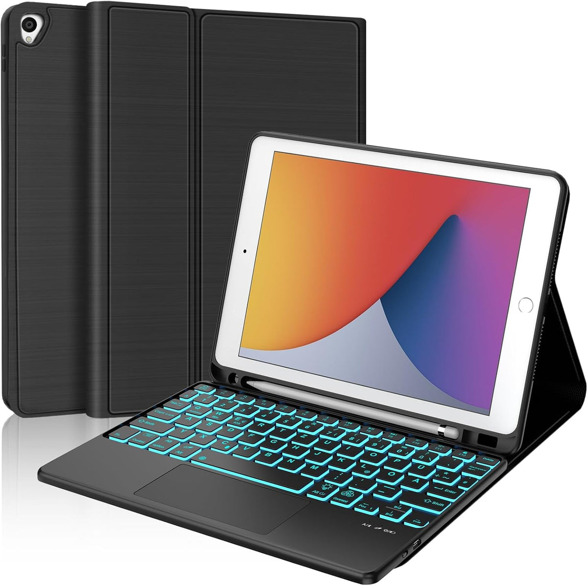 Toetsenbord hoes met touchpad en backlight iPad 10.2 (2019/2020/2021) - Air 3 (2019) - Pro 10.5 (2017)