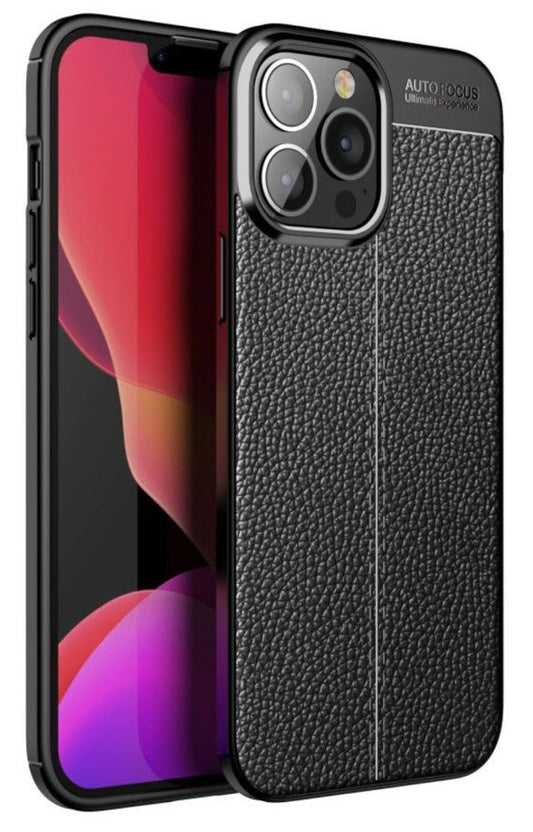 TPU hoesje leer Apple iPhone 13 Pro Max zwart