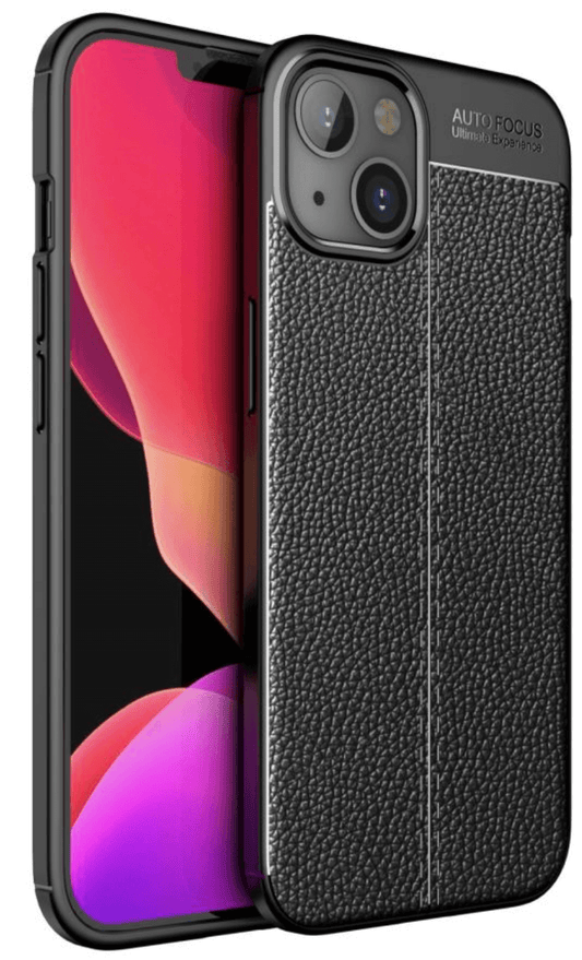 TPU hoesje leer Apple iPhone 13 zwart