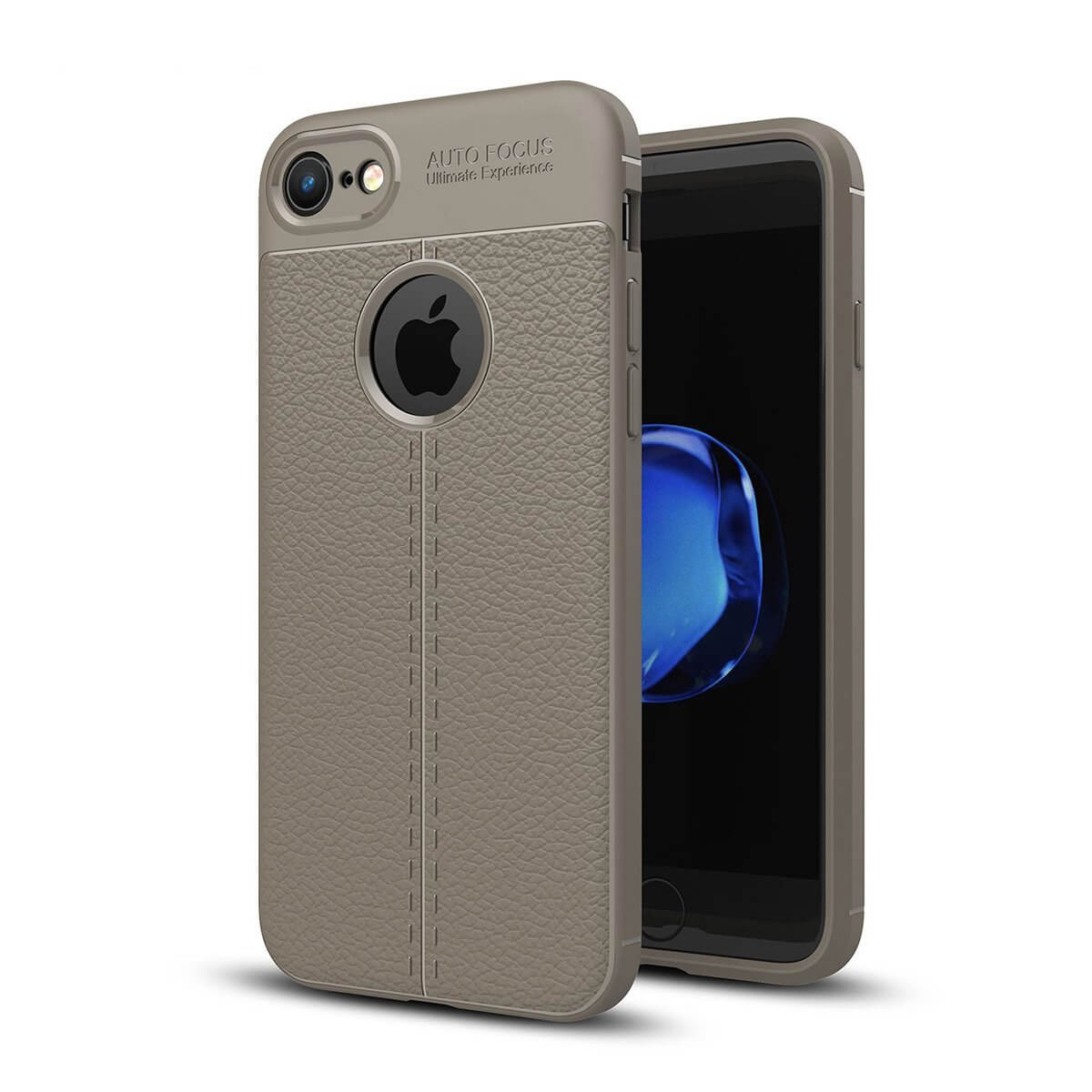 TPU hoesje leer Apple iPhone 7 beige/taupe
