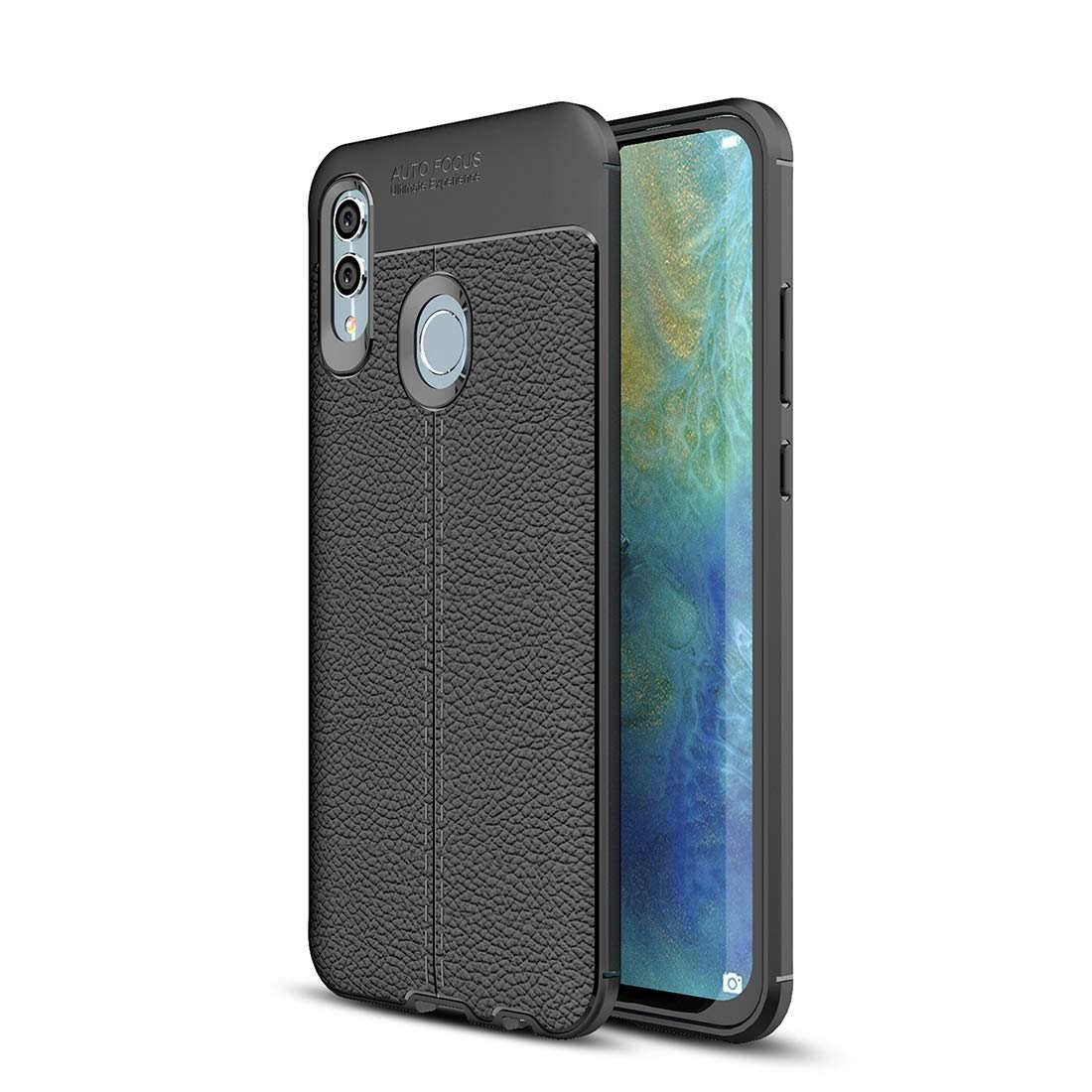 TPU hoesje leer Huawei P Smart+ 2019 zwart