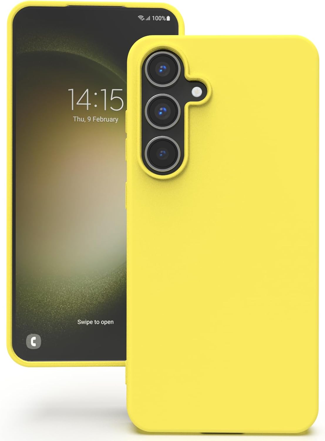 TPU hoesje Samsung Galaxy S23 FE mat - geel