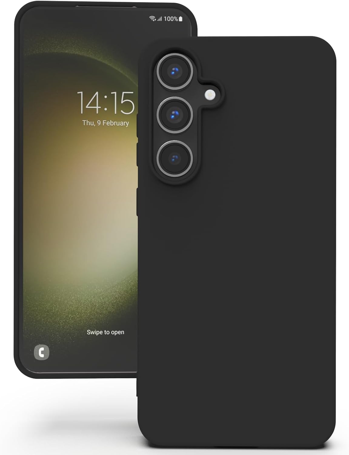 TPU hoesje Samsung Galaxy S23 FE mat - zwart