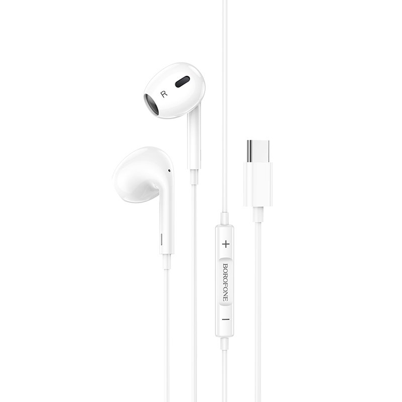 Universele USB-C Koptelefoon wit - 1,2m - DAC