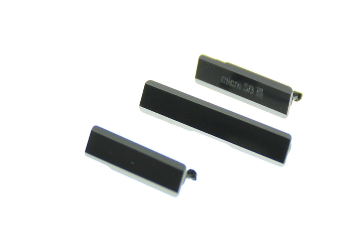 USB + Micro SD + Sim cover set Sony Xperia Z1 zwart