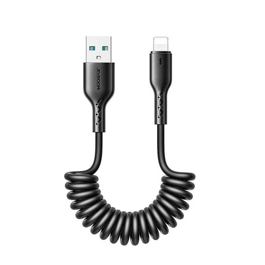USB naar Lightning data / laadkabel met uitrekbaar krulsnoer