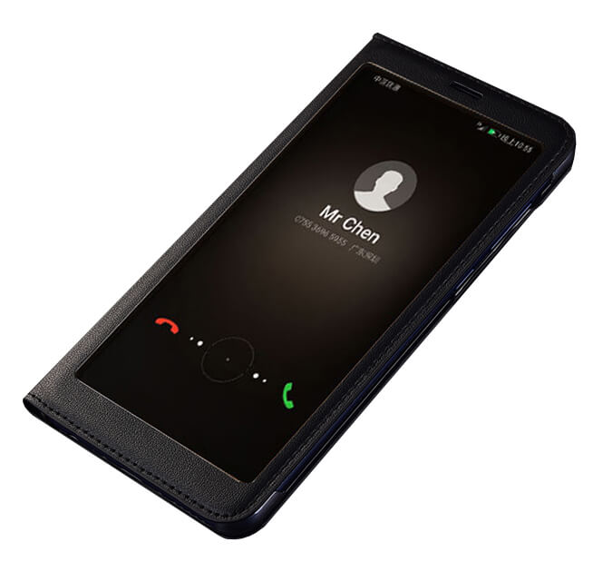 View cover leer Huawei Mate 10 Lite zwart