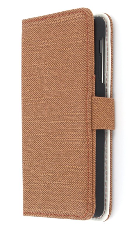 Wallet case fabric LG Nexus 5 donker bruin
