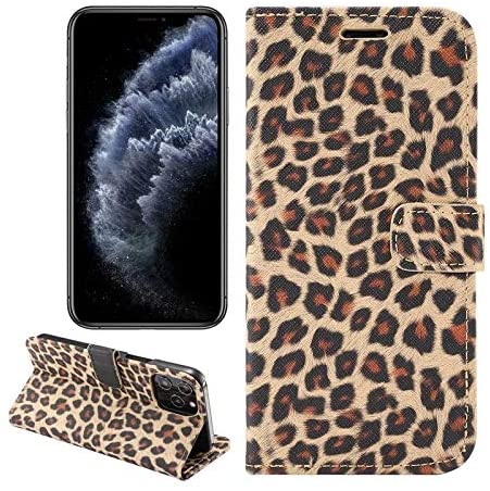 Wallet case tijgerprint Apple iPhone 12 Mini bruin