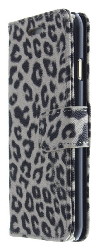 Wallet case tijgerprint Apple iPhone 6 licht bruin