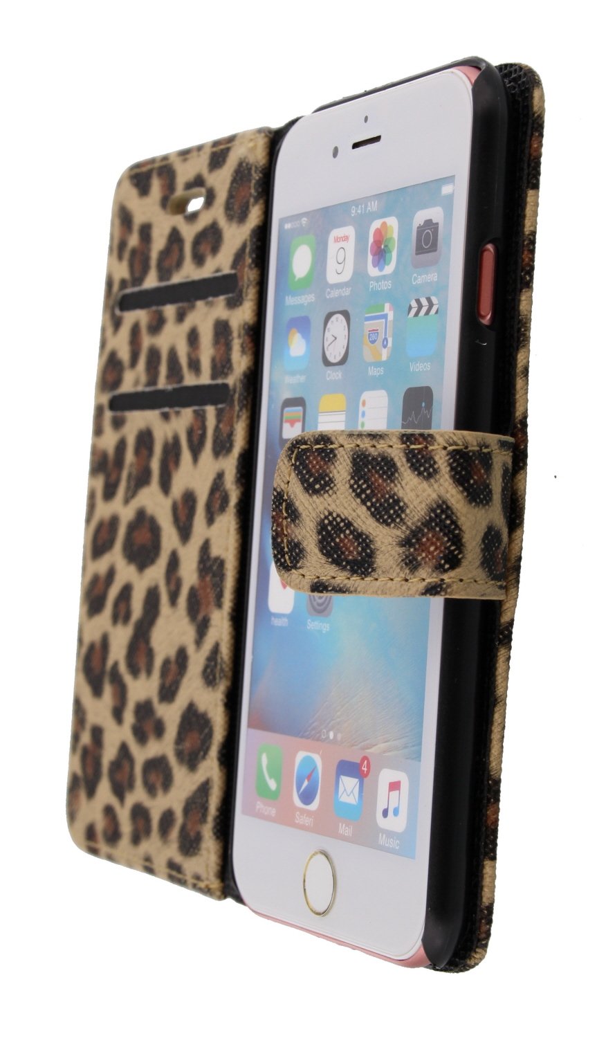 Wallet case tijgerprint Apple iPhone 6S bruin