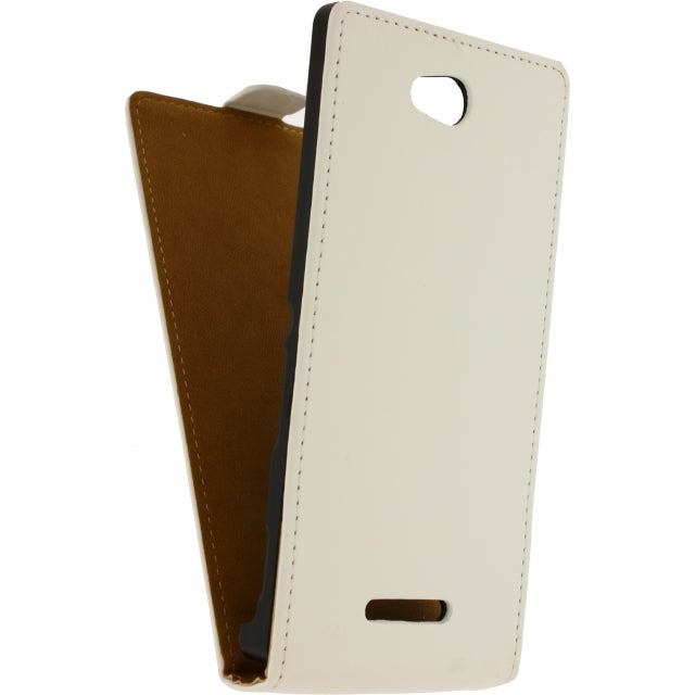Mobilize Ultra Slim Flip Case Sony Xperia C Weiß
