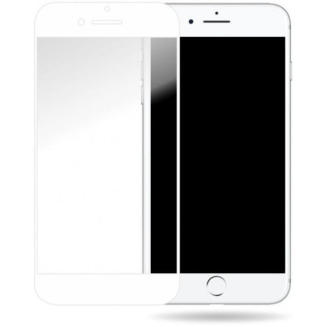 Mobilize Film de protection en verre - Cadre blanc - Apple iPhone 6 Plus/6S Plus